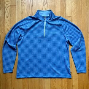 NWOT Fairway & Greene F & G Tech Men’s 1/4 Zip Pullover Medium Light Blue Unique